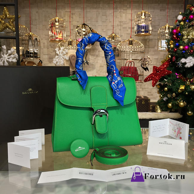 Delvaux MM Brillant Satchel Emerald Green 1508 28cm - 1