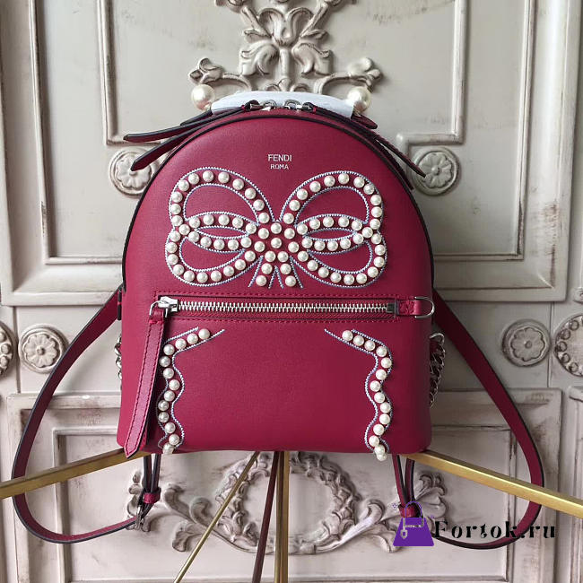 Fendi Backpack Red 1993 25cm - 1