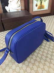 Gucci Soho Disco Leather Bag Blue Z2377 21cm - 3