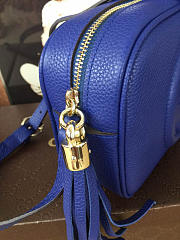 Gucci Soho Disco Leather Bag Blue Z2377 21cm - 5