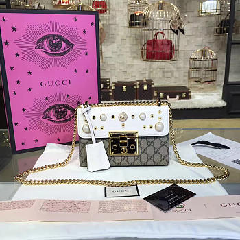 Gucci GG Leather Padlock Studded 2387 20cm 