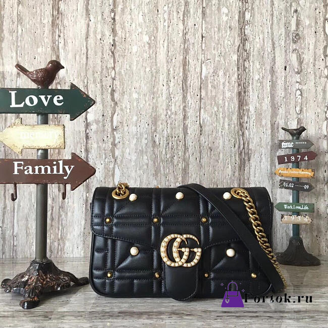 Gucci Marmont Bag Black 2645 26cm - 1