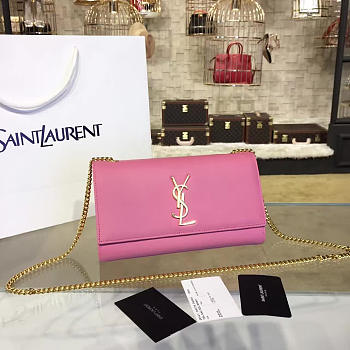 YSL MONOGRAM KATE GRAIN DE POUDRE EMBOSSED Pink 4761 24cm 