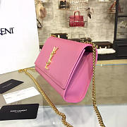 YSL MONOGRAM KATE GRAIN DE POUDRE EMBOSSED Pink 4761 24cm  - 5
