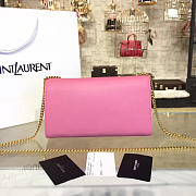 YSL MONOGRAM KATE GRAIN DE POUDRE EMBOSSED Pink 4761 24cm  - 4