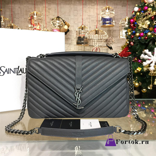 YSL MONOGRAM COLLEGE Gray4781 32cm  - 1