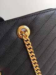YSL Classic Shopper Grained Calfskin Black 4821 35cm  - 2