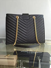 YSL Classic Shopper Grained Calfskin Black 4821 35cm  - 5
