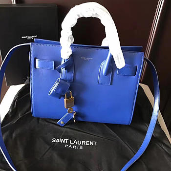 YSL Sac-De-Jour in Grained Leather Navy 4900 26cm 