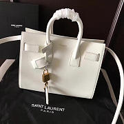 YSL Sac-De-Jour in Grained Leather White 4901 26cm  - 6