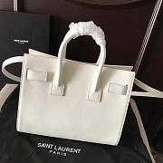 YSL Sac-De-Jour in Grained Leather White 4901 26cm  - 5