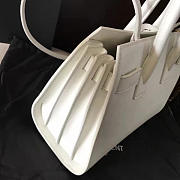 YSL Sac-De-Jour in Grained Leather White 4901 26cm  - 4