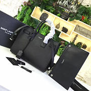 YSL Sac-De-Jour GRAINED LEATHER Black 4907 26cm  - 1