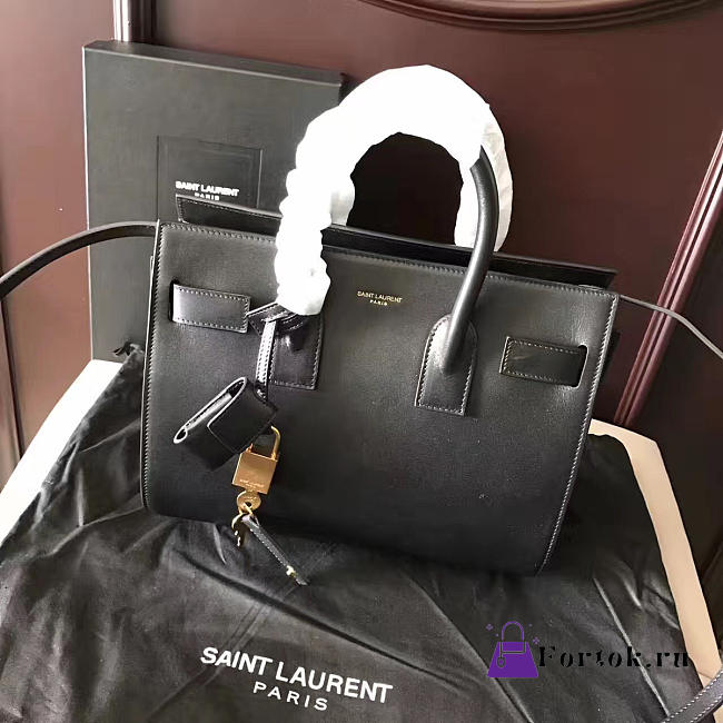 YSL Classic Sac-De-Jour Baby Black 4908 26cm  - 1