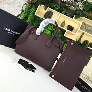 YSL Sac-De-Jour GRAINED LEATHER Purple Plum 4916 26cm  - 5