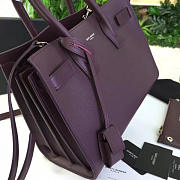 YSL Sac-De-Jour GRAINED LEATHER Purple Plum 4916 26cm  - 4