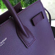 YSL Sac-De-Jour GRAINED LEATHER Purple Plum 4916 26cm  - 3