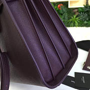 YSL Sac-De-Jour GRAINED LEATHER Purple Plum 4916 26cm  - 2
