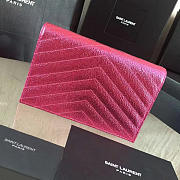 YSL Monogram Chain Wallet WOC Crinkled Metallic Pink 4938 19cm  - 5