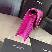 YSL Monogram Chain Wallet WOC Crinkled Metallic Pink 4938 19cm  - 4