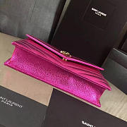 YSL Monogram Chain Wallet WOC Crinkled Metallic Pink 4938 19cm  - 3