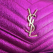 YSL Monogram Chain Wallet WOC Crinkled Metallic Pink 4938 19cm  - 2