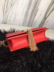 YSL MONOGRAM KATE Tassel Smooth Leather Red 4998 19cm  - 2