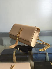 YSL MONOGRAM KATE Gold Tassel Apricot leather 5062 24cm - 2