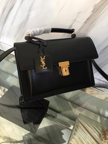 YSL Saint Laurent Medium High School Satchel Bag Black 5114 22cm