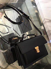 YSL Saint Laurent Medium High School Satchel Bag Black 5114 22cm - 3