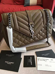 YSL ENVELOP Satchel Brown 5123 24cm - 1