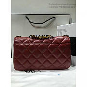 Chanel Quilted Calfskin Perfect Edge Bag Red Gold A14041 21cm - 3