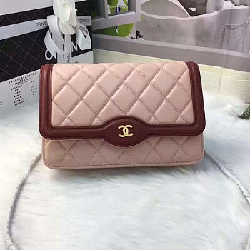 Chanel Lambskin Mini Chain WALLET Light Pink A81023 19.5cm