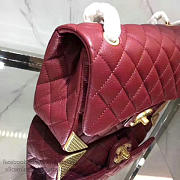 Chanel Quilted Calfskin Small Flap Bag Burgundy A98256 20cm - 5