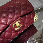 Chanel Quilted Calfskin Small Flap Bag Burgundy A98256 20cm - 6