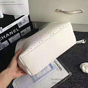 Chanel Perforated Drawstring Bucket Bag White A93596 29cm - 6