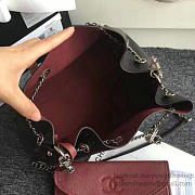 Chanel Perforated Drawstring Bucket Bag Black A93596 29cm - 3