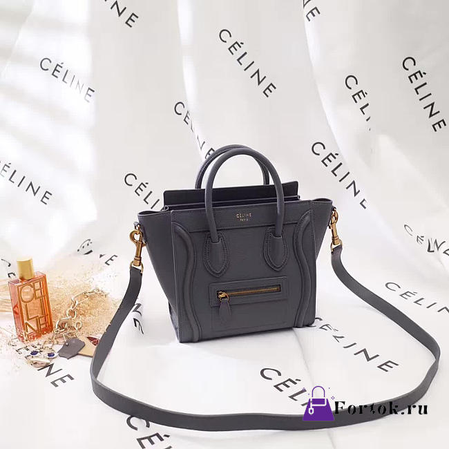 Celine Nano Luggage  Leather Shoulder Bag Z1001 20cm - 1