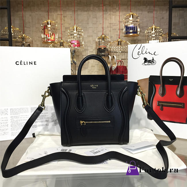 Celine Nano Luggage  Leather Shoulder Bag Z1028 20cm - 1