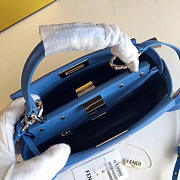 Fendi Peekaboo Mini Blue 2021 23cm - 5