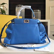 Fendi Peekaboo Mini Blue 2021 23cm - 4