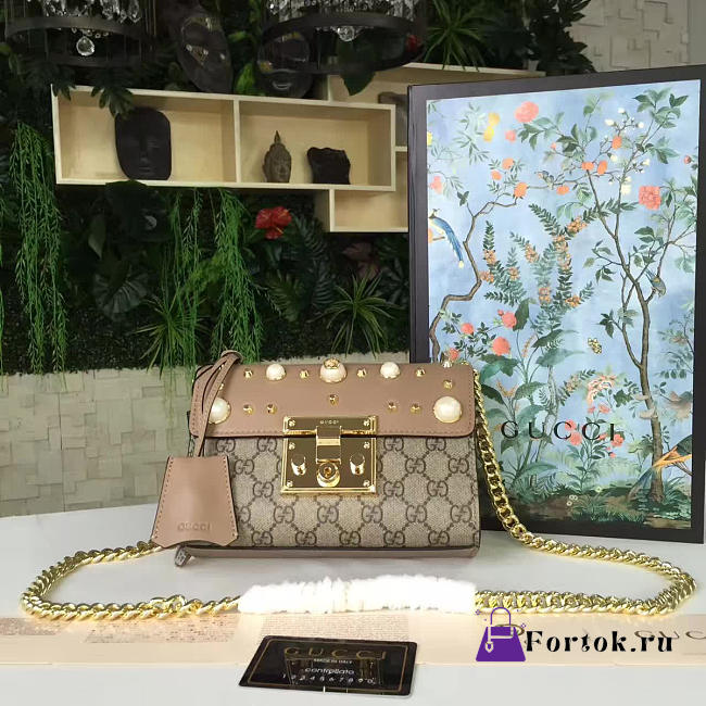 Gucci GG Leather Padlock Studded 2368 20cm  - 1