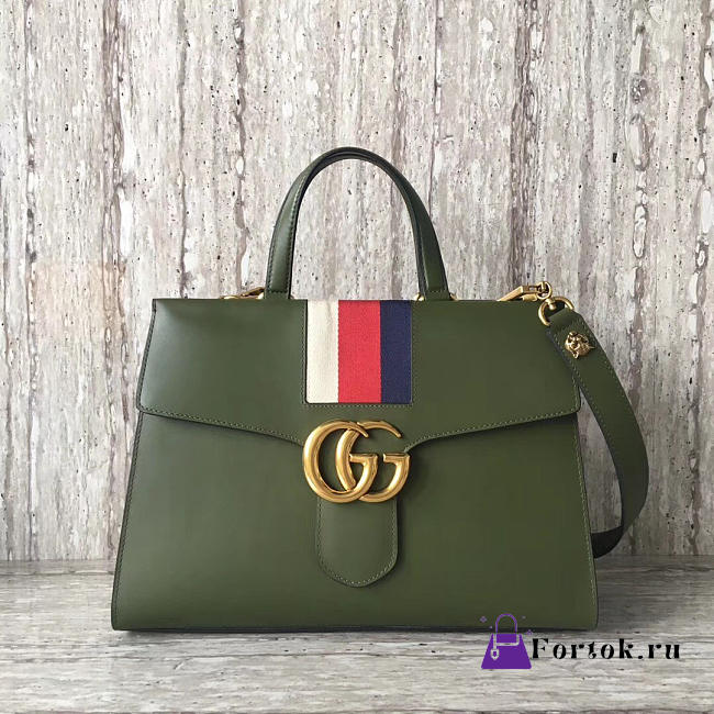 Gucci Marmont Shoulder Bag Dark Green 2637 36cm - 1