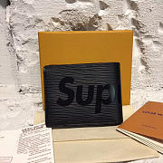 Louis Vuitton supreme pocket wallet noir 11cm - 4