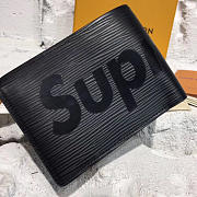 Louis Vuitton supreme pocket wallet noir 11cm - 5