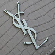 YSL SUNSET MONOGRAM MEDIUM CROCODILE EMBOSSED SHINY 4727 22cm  - 5