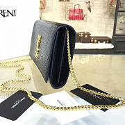 YSL MONOGRAM KATE CROCODILE EMBOSSED SHINY Black 4764 24cm  - 5
