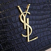 YSL MONOGRAM KATE CROCODILE EMBOSSED SHINY Black 4764 24cm  - 3