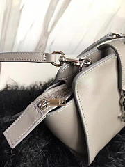 YSL Toy Cabas Crossbody Leather Bag Gray 4842 16cm  - 5
