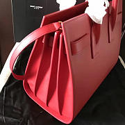 YSL Sac-De-Jour in Grained Leather Red 4896 32cm  - 4